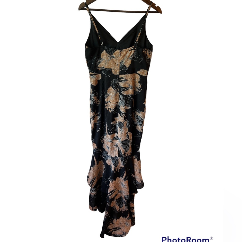 SOLD Lulu’s Darling Daylily Black Floral Print High-Low Maxi Dress - Picture 8 of 12